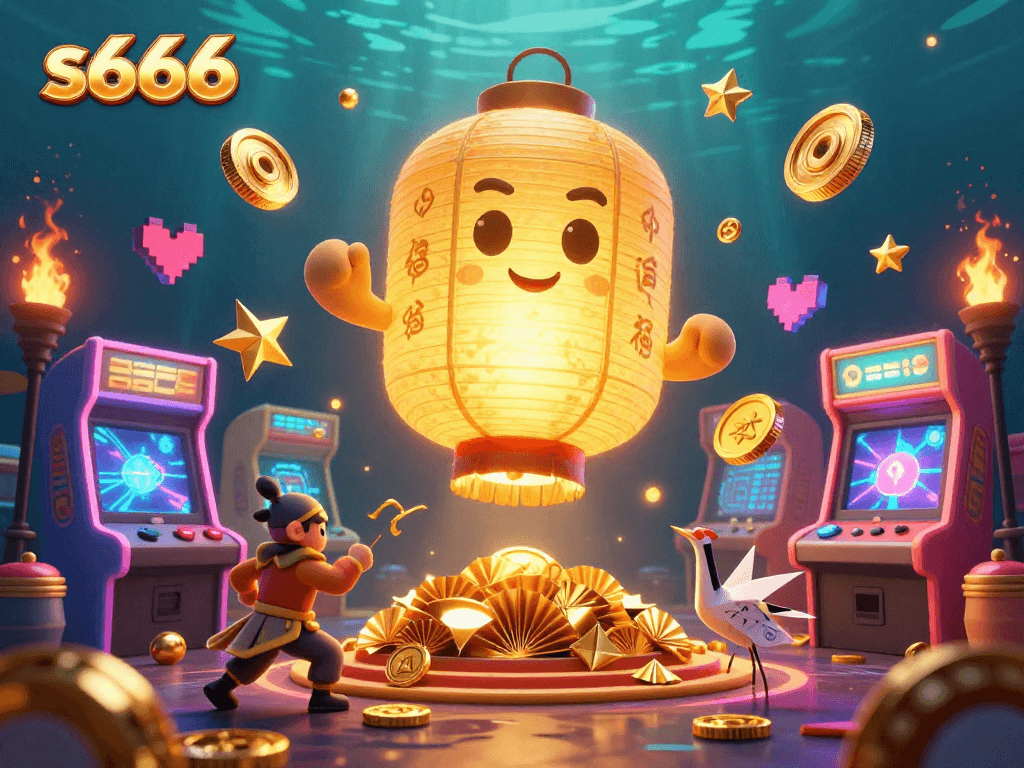 S666 casino spirit adventure showcases thrilling gameplay with golden lantern, vibrant warriors, and arcade fun.