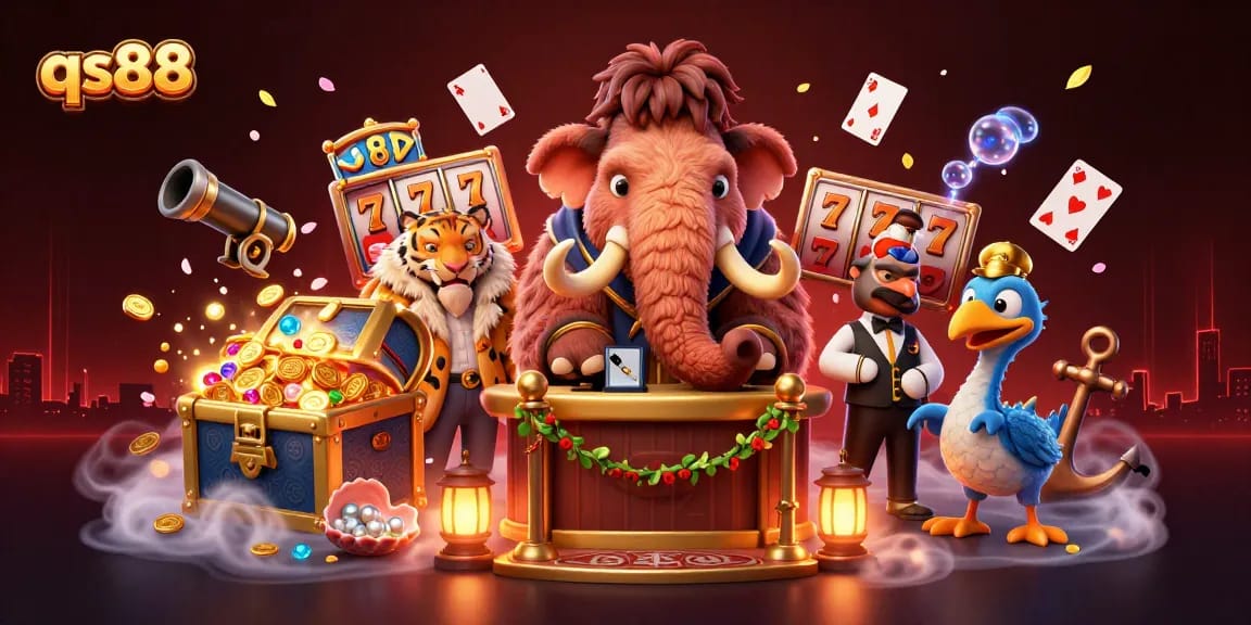 Experience thrilling gaming at qs88 with vibrant characters and elements showcasing unique casino fun.