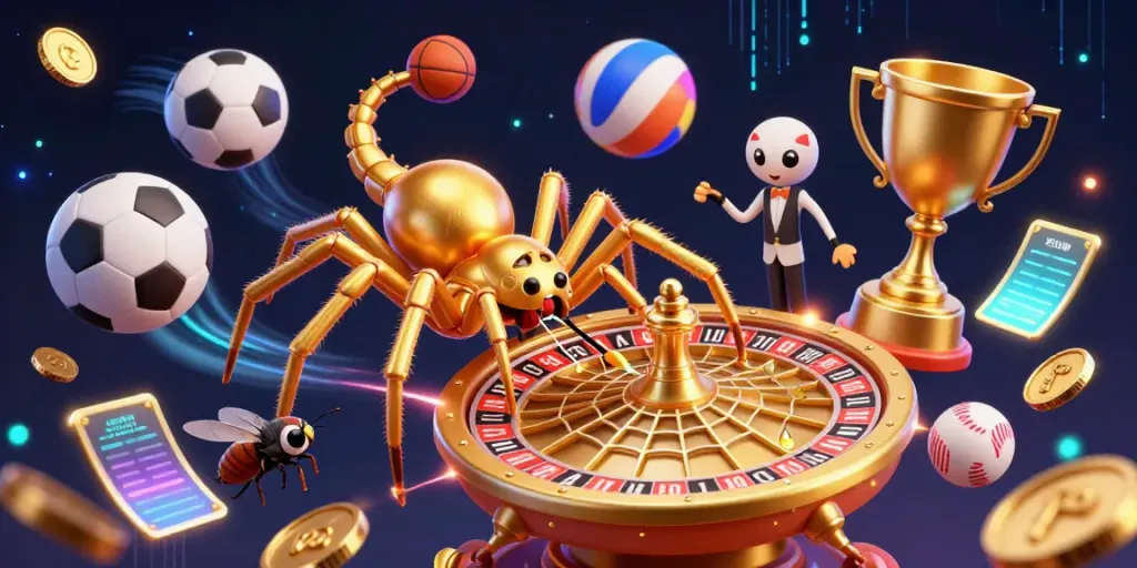 Engage with thrilling gameplay at sunwin trang chính, featuring golden web roulette and dynamic sports balls.