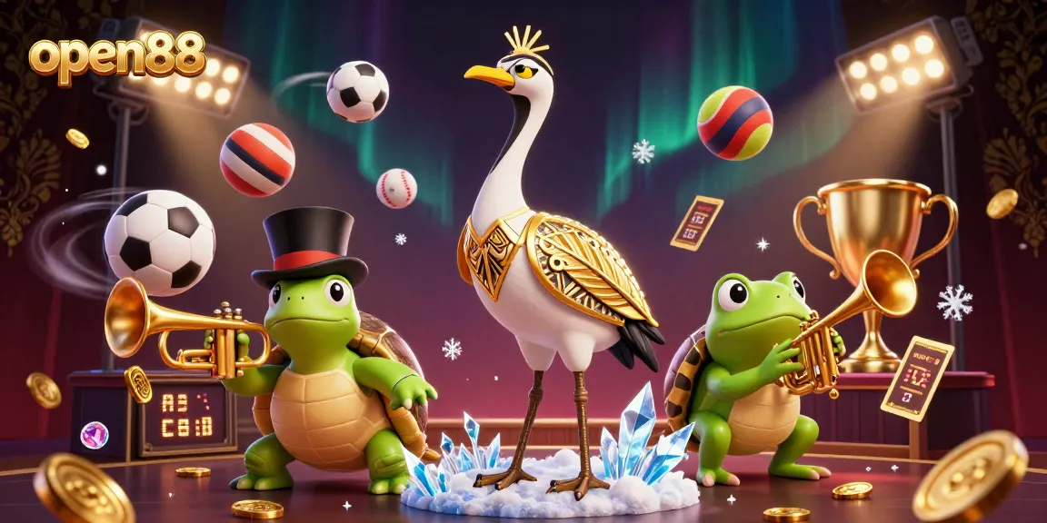 Engage in exciting gameplay at open88 with vibrant casino characters and sports elements.