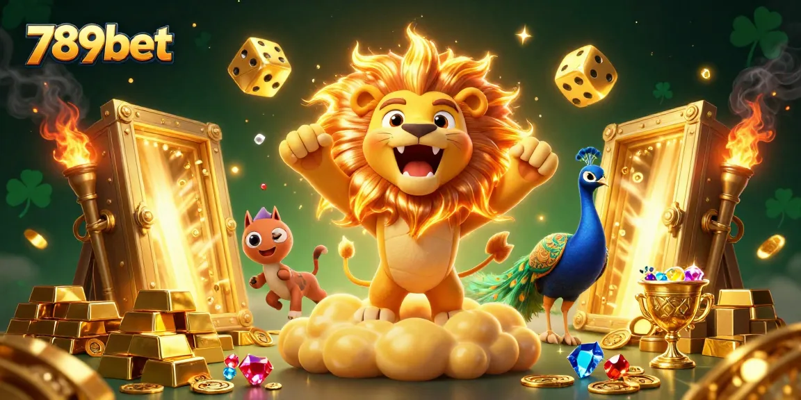 Experience the excitement of winning at 789bet with this vibrant casino-themed illustration.