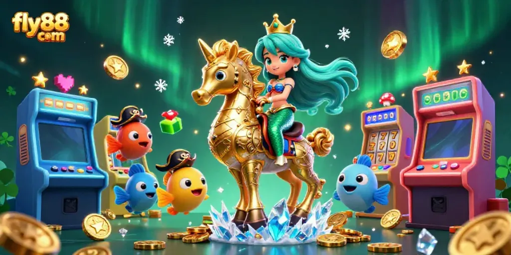 Engage in thrilling gaming with fly88 com's immersive slots and lively casino characters