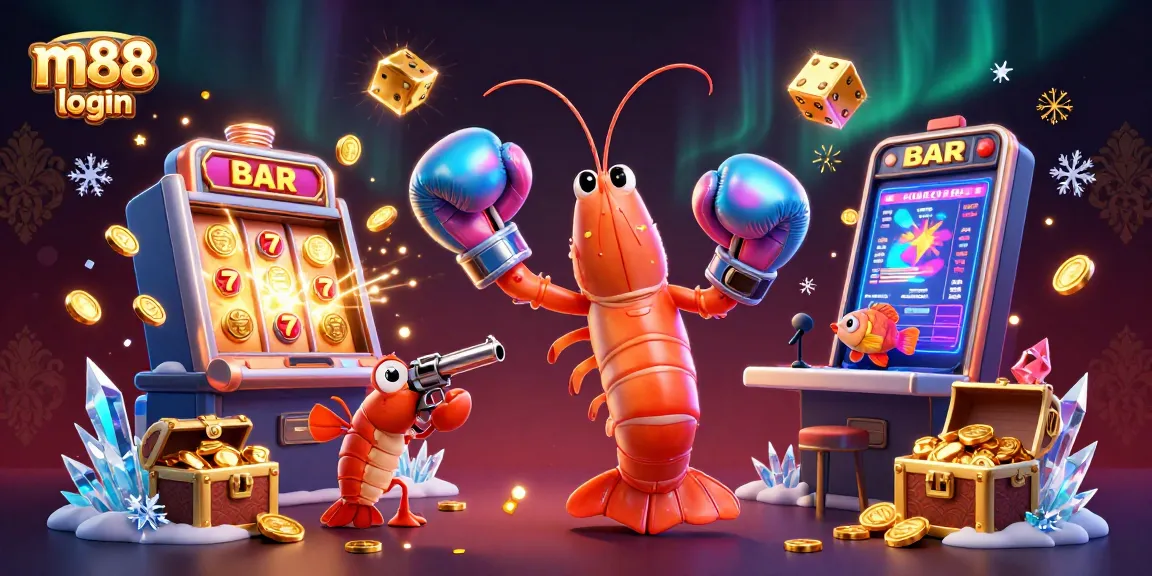 Experience the excitement with M88 login and vibrant casino action featuring animated characters and gaming elements.