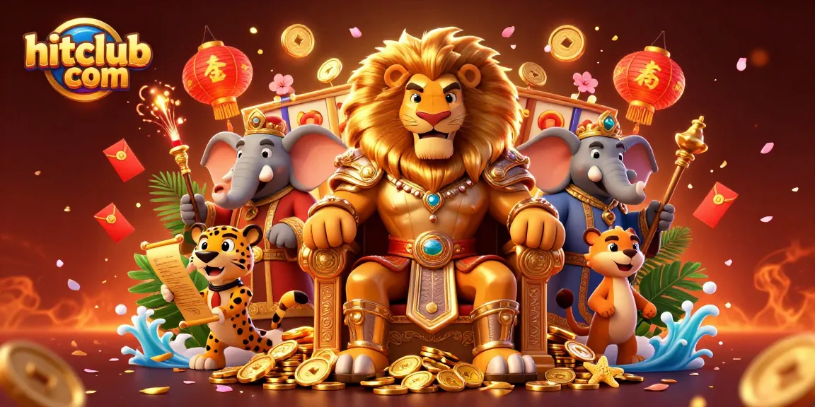 Experience hitclub com with thrilling slot games amidst a vibrant casino scene with dynamic characters.