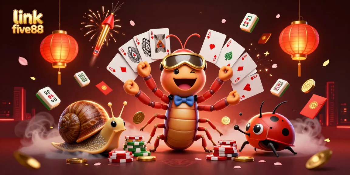 Experience vibrant action with link five88 featuring a millipede dealer and high-roller characters in a lively casino scene.
