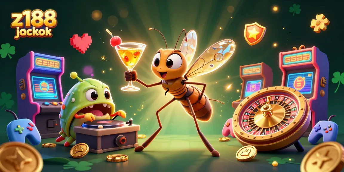 Experience thrilling z188 jackpot action in a vibrant 3D casino scene with animated characters.