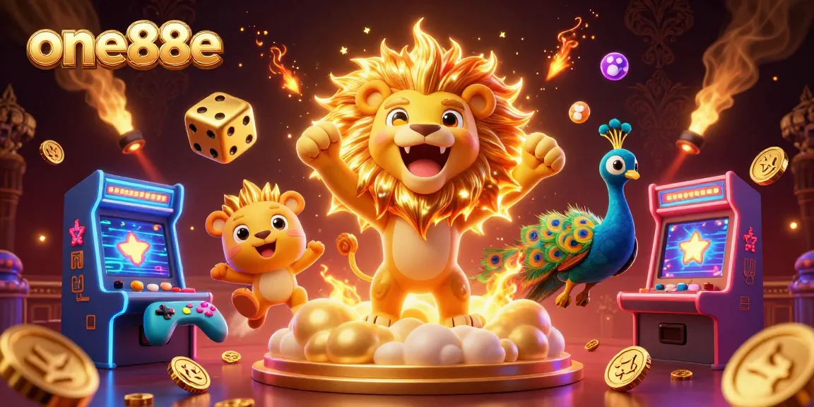 Experience high-stakes thrills at one88e with a vibrant 3D casino scene filled with gaming excitement.