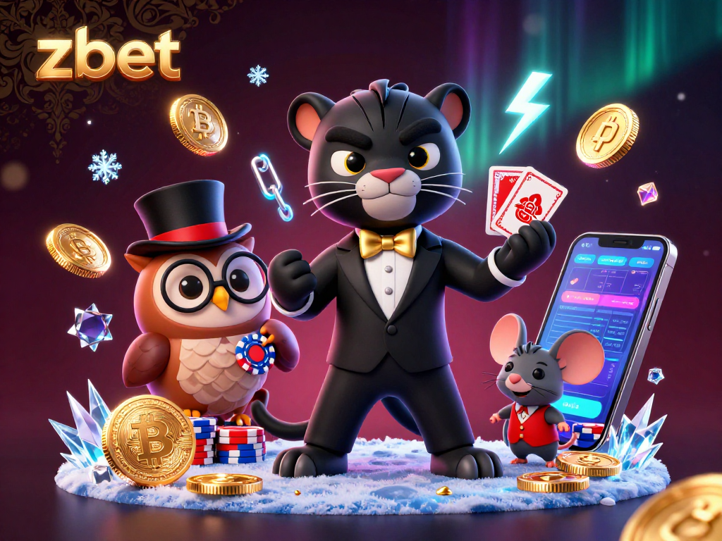 Experience the vibrant casino gaming world with zbet as stylish characters deal cards and showcase winnings.
