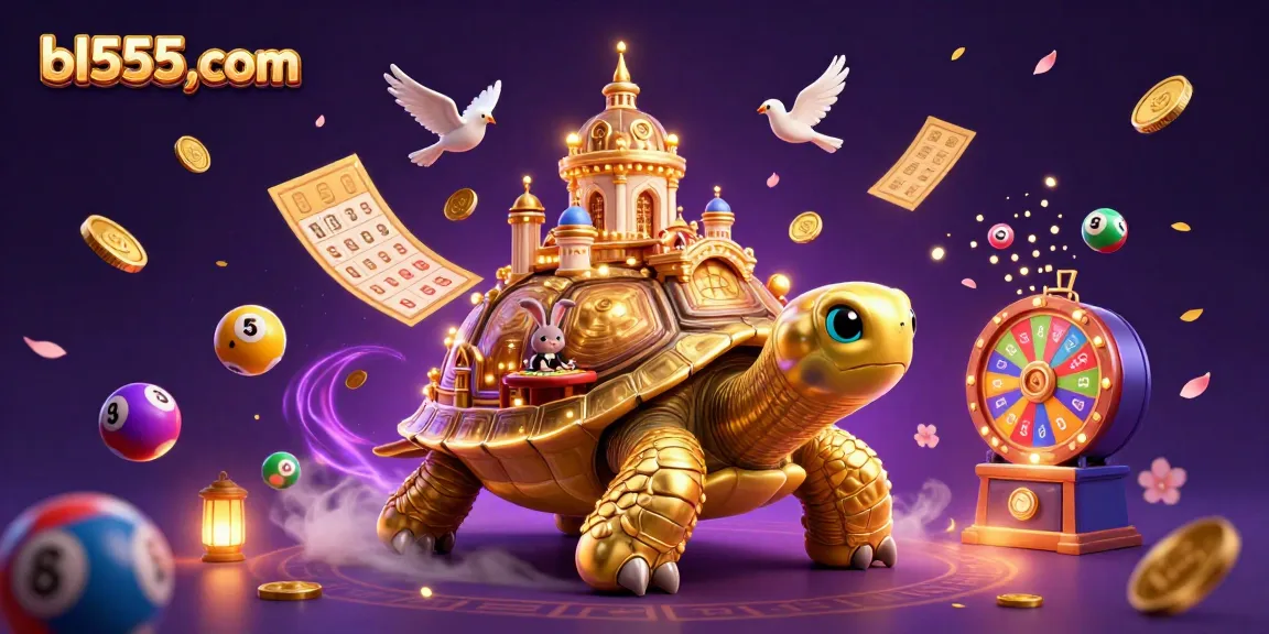 Engage in thrilling games at bl555,com with vibrant scenes showcasing lottery balls, golden coins, and dynamic casino action.