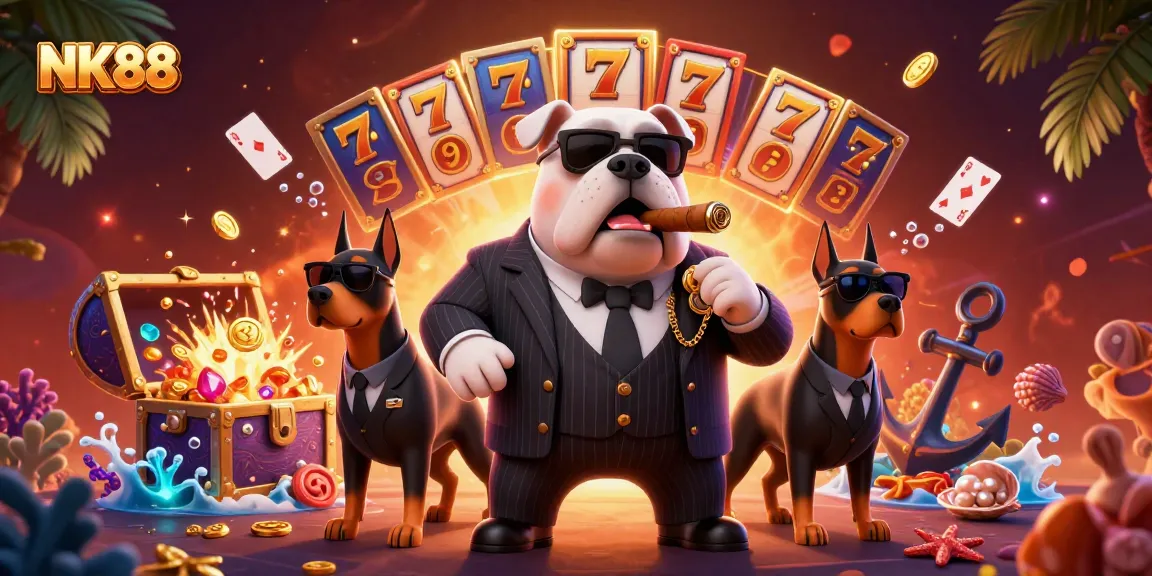 Play exciting games at NK88 featuring 3D cartoon characters and vibrant casino elements.