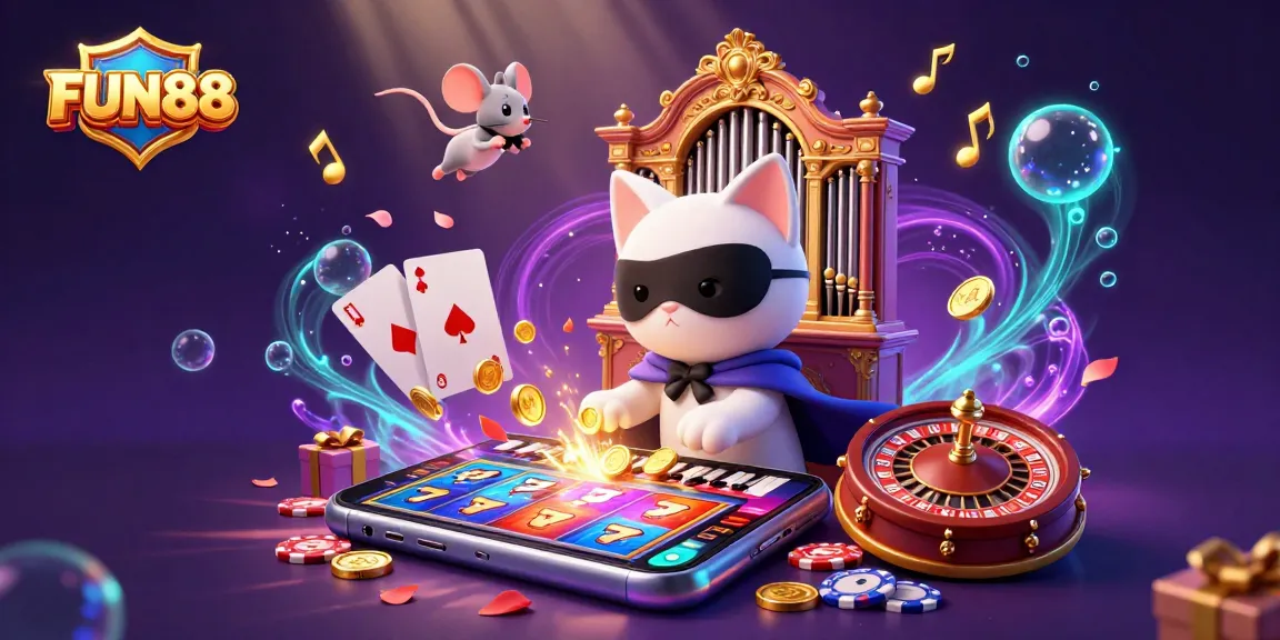 Experience thrilling gaming at FUN88 with exciting slots and vibrant casino elements.