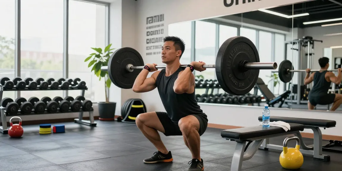 Bodybuilder performing squat showcasing Prime Pharma Steroiden products in dynamic gym environment