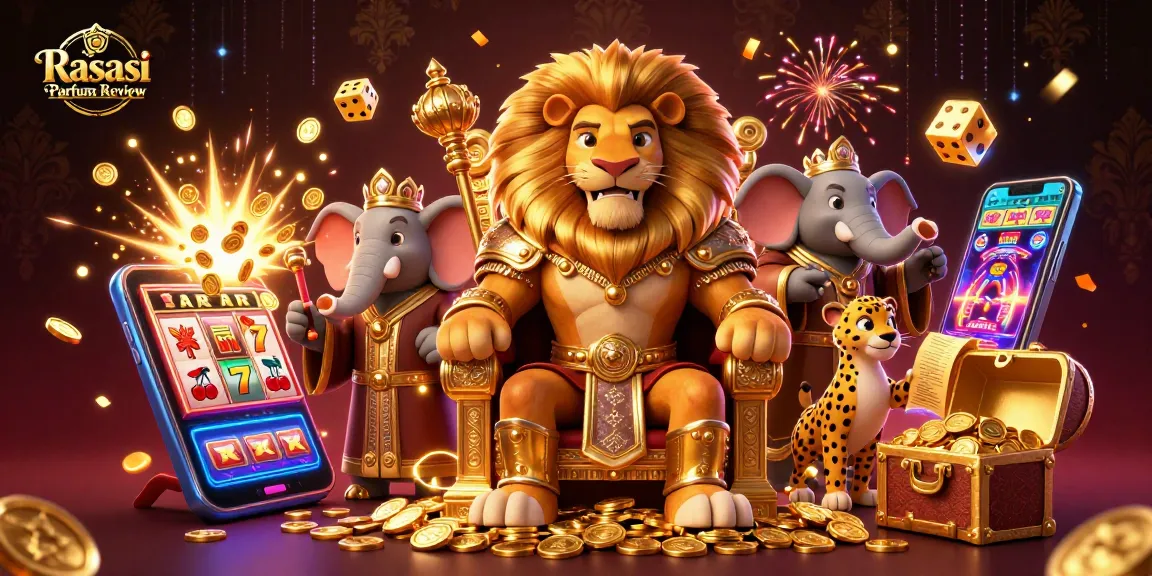Experience Rasasi Parfum Review's essence while playing with golden slots and dice treasures.
