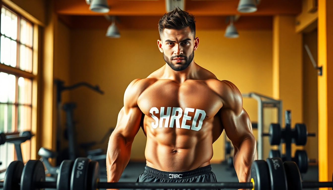 Shredbal Shred Short Compound wordt gepresenteerd door een fitnessmodel in de gym.