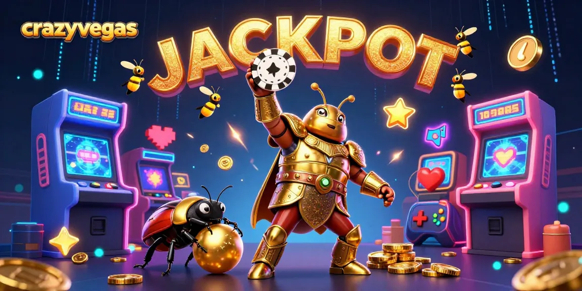 Spin the reels with crazyvegas as lively cartoon characters celebrate a jackpot!