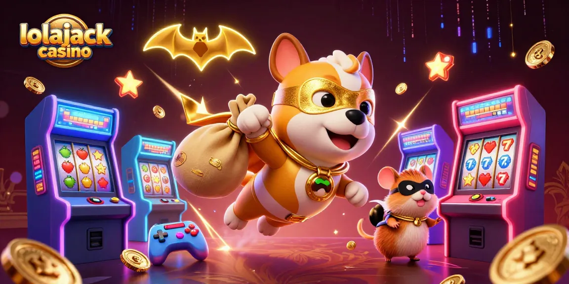 Experience thrilling gameplay at lolajack casino with a dynamic scene featuring colorful game elements.