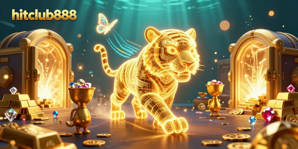 Experience thrilling jackpots with hitclub888's neon-lit fantasy casino scene.