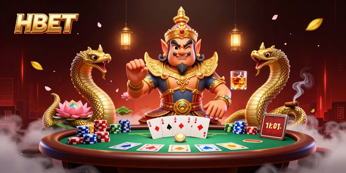 Experience thrilling poker action with HBET's vibrant 3D illustration featuring dynamic casino elements and strategy.