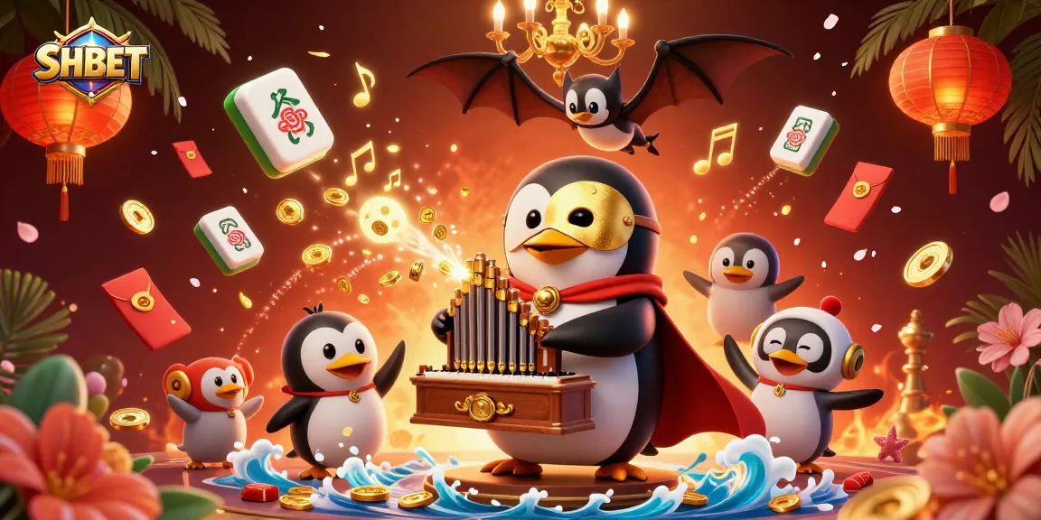 Engage in thrilling bets at SHBET, featuring a vibrant 3D casino scene with animated characters and bonuses.