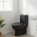 Stijlvol compact hangtoilet van Vixx Badkamers in een moderne badkameromgeving.