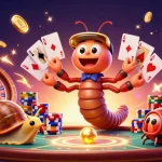 SC88 showcases an exciting casino scene with a millipede dealer fanning cards and a snail pushing chips.