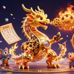 Engage in thrilling lottery action with five88zz, as colorful balls and a golden dragon create excitement.