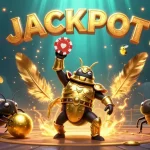 Win big at five88 trang chủ with an exciting 3D casino showdown featuring a victorious hercules beetle.