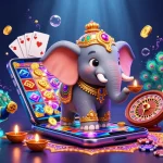 Engaging players with 789Win's intricate 3D illustration of vibrant casino elements and festive motifs