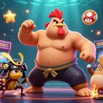 Experience thrilling action at 58win with dynamic gaming elements and captivating characters in a vibrant casino setting.