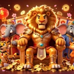 Experience hitclub com with thrilling slot games amidst a vibrant casino scene with dynamic characters.