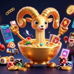 Experience gaming excitement at hitclub com with a vibrant 3D cartoon casino scene full of energy and unique characters.