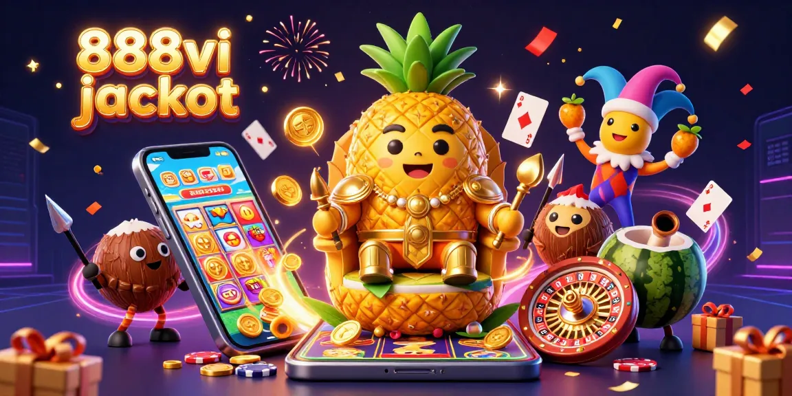 Spin the 888vi jackpot with vibrant characters and dynamic casino elements in this colorful illustration.