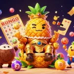 Experience the excitement with hitclub com in this vibrant 3D casino scene featuring a golden pineapple king.