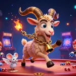 Spin Boss casino scene with lively characters around gambling elements showcasing vibrant slot machines.