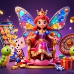 Experience the excitement of online casino australia with a vibrant 3D illustration featuring gaming elements.