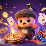 Win big with 58 win's captivating 3D illustration featuring Nessie and friends enjoying dynamic casino action.