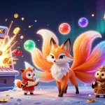 Play exciting games at sunwin trang chính with vibrant characters and jackpot elements bursting forth