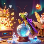Win big with uu88 in this vibrant 3D gambling illustration showcasing a fortune teller