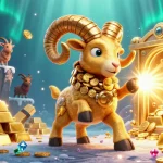Experience thrilling gameplay with j188, a golden ram charging towards a treasure vault.